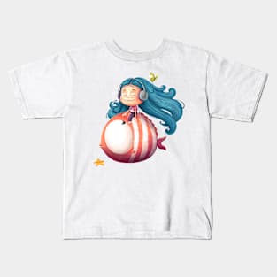 Riding fish Kids T-Shirt